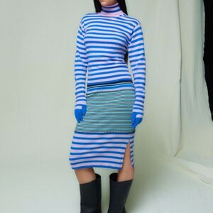 NWT MARNIxUNIQLO MERINO BLEND STRIPED KNITTED SKIRT SIZE XS